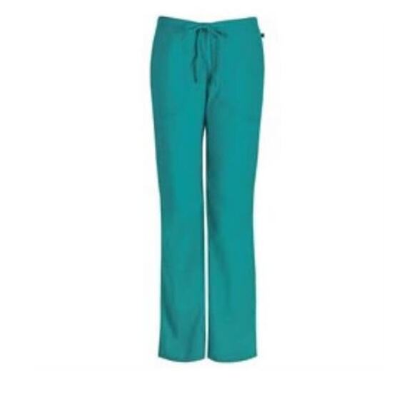 Custom Code Happy Womens Mid Rise Drawstring Scrub Pants Teal - X-Small - Picture 1 of 2